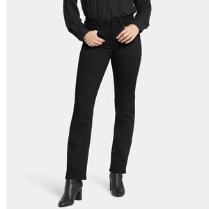 NYDJ Marilyn Straight Jeans Women's Size 12 Black Lif Tuck Technology Feminine